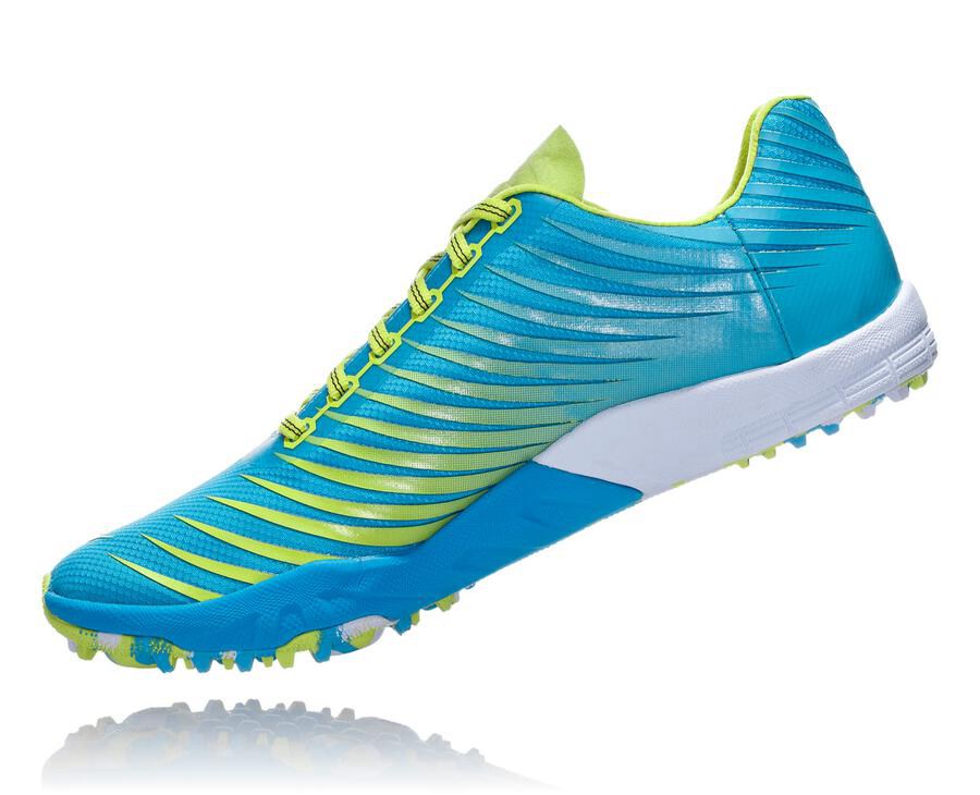 Hoka One One Spikes Mens Blue/Green - EVO XC - 64723TLIB